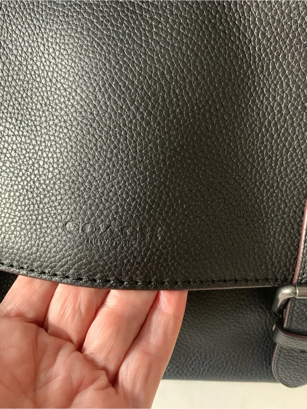 Coach Black Leather Metropolitan Messenger Bag for Men